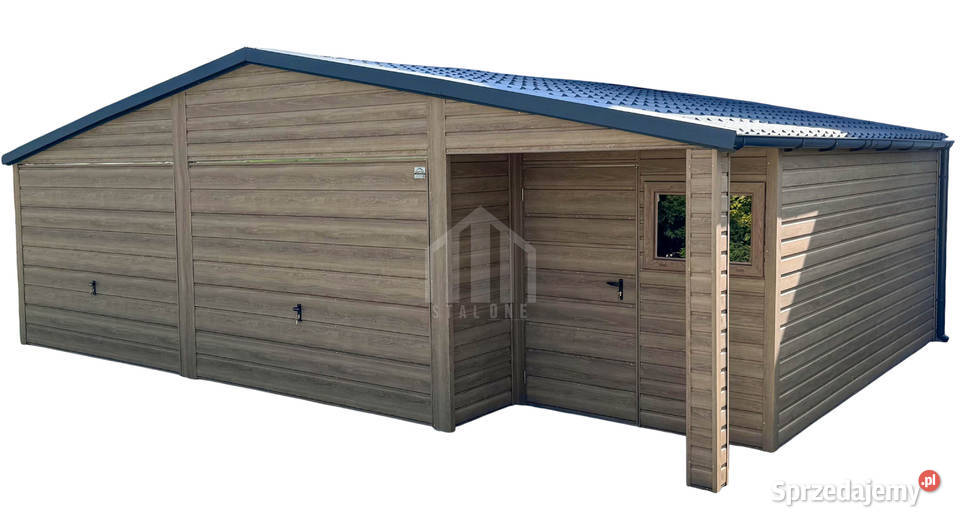 Garaż blaszany 8x6 wnęka brama drzwi okno Rawa Mazowiecka