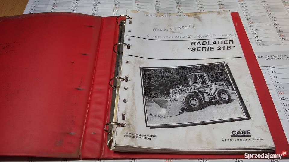 Instrukcja napraw CASE RADLADER SERIE 21B wielkopolskie Szamotuły