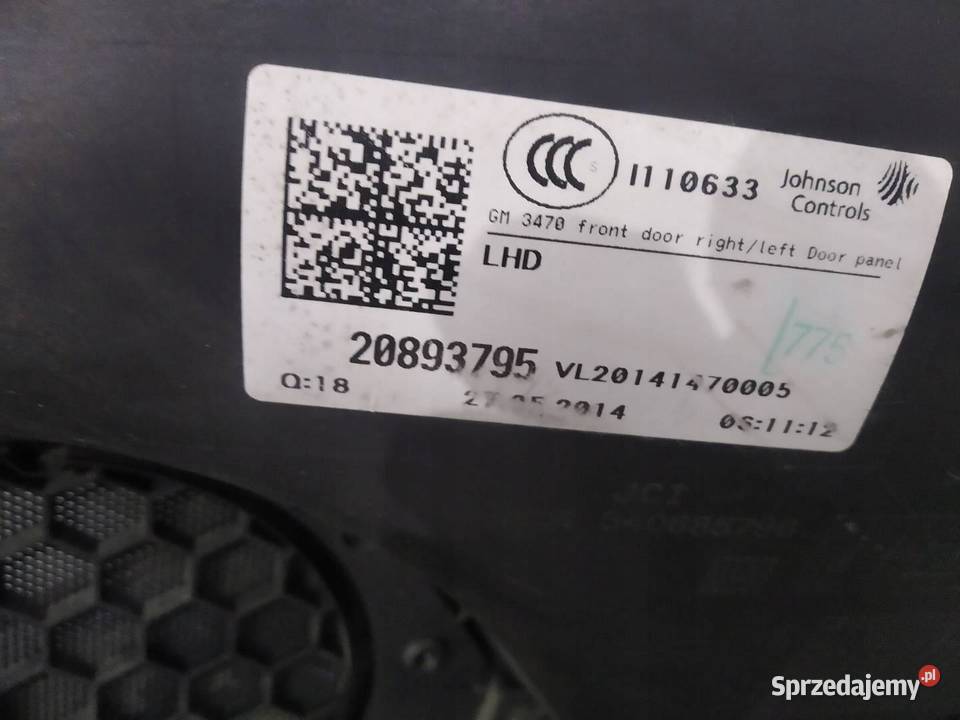 TAPICERKA BOCZEK LEWY PRZÓD KIEROWCY C Opel świętokrzyskie sprzedam