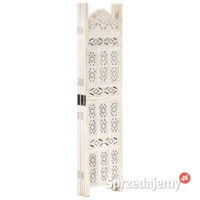 vidaXL Parawan 5panelowy rzeźbiony biały 200x165 Warszawa sprzedam