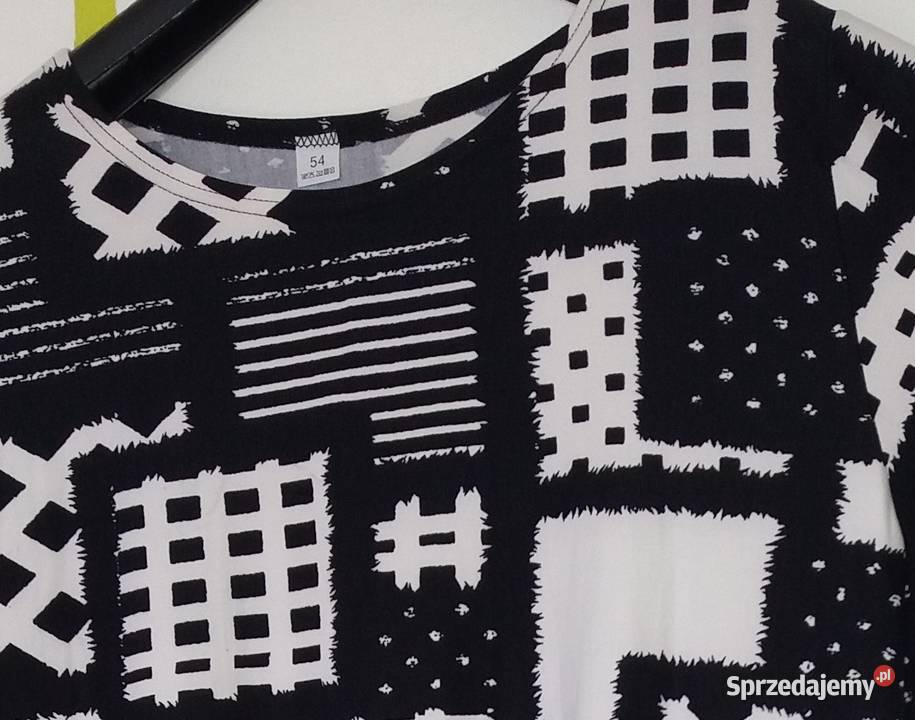 XLXXL5052 Czarnobiała ołówkowa sukienka nowa