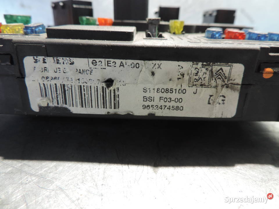 MODUŁ BSI CITROEN C3 I 9652474580 osobowe Motoryzacja Nowy Sącz