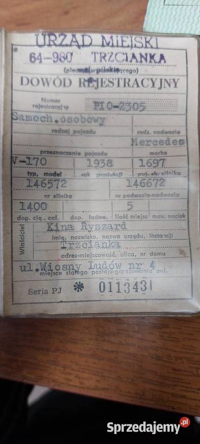 Mercedes Benz W 136 170V Chwaszczyno