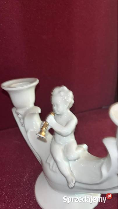 Świecznik z Putto grający na złotym flecie Syg pomorskie Gdańsk