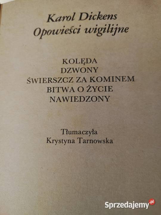 Opowieści wigilijne Karol Dickens Proza i poezja