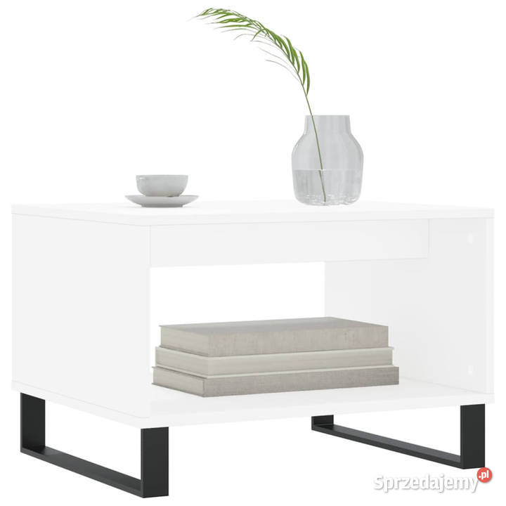 Stolik kawowy biały 60x50x40 materiał Stoły sprzedam