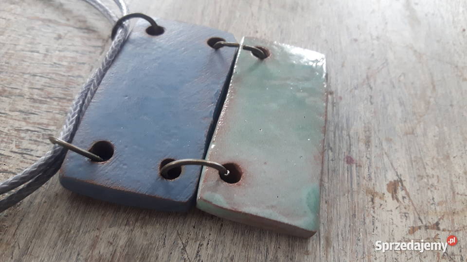 Naszyjnik ceramiczny ręcznie wykonany mazowieckie