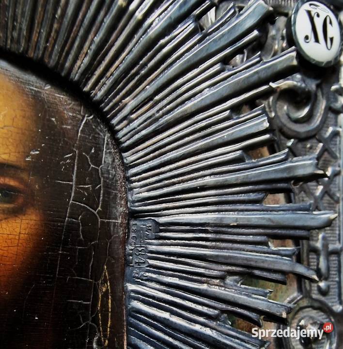 Ikona Jezus Chrystus Władca Świata srebro 0148 Malarstwo mazowieckie Warszawa