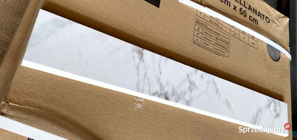 Biały cokół 60 z płytek marmur Calacatta Carrara Łask sprzedam