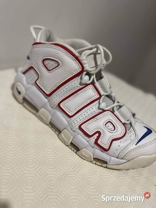 Nike Air More Uptempo 96 USA WhiteRed oryginał skóra