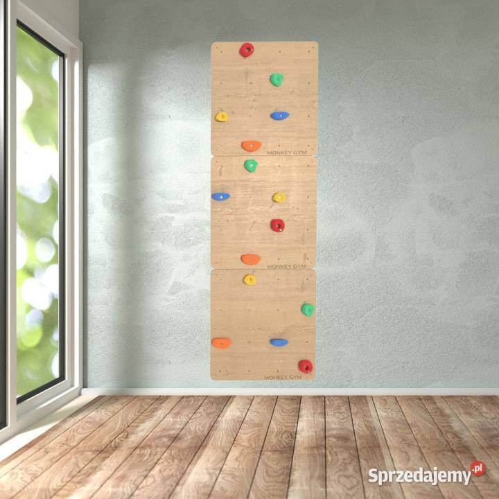 ścianka wspinaczkowa kwadrat 3 drewno chwyty