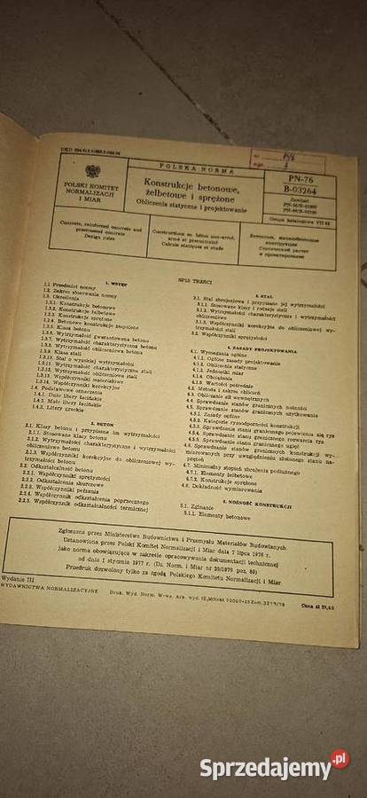 PN76B03264 Beton i żelbet 1 wydanie rzadki egz Łęczyca