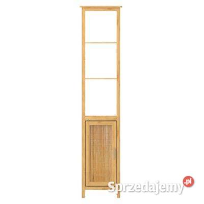Wysoka szafka z 3 półkami bambusowa 40x30x190 Warszawa