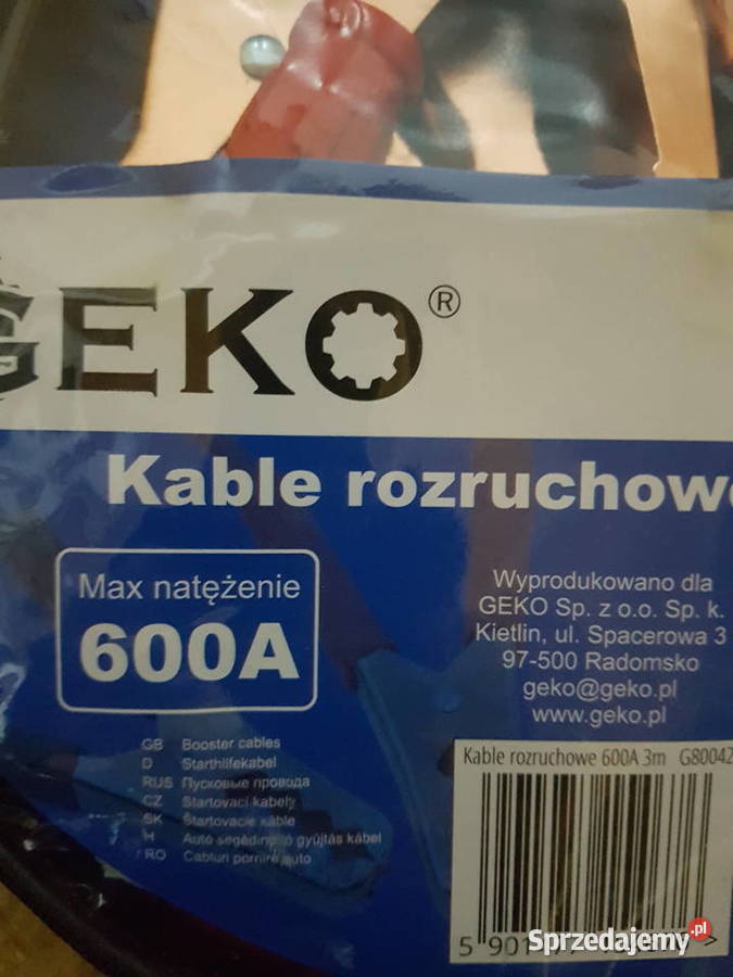 GEKO KABLE ROZRUCHOWE 600A 4M GRUBE Głogowa