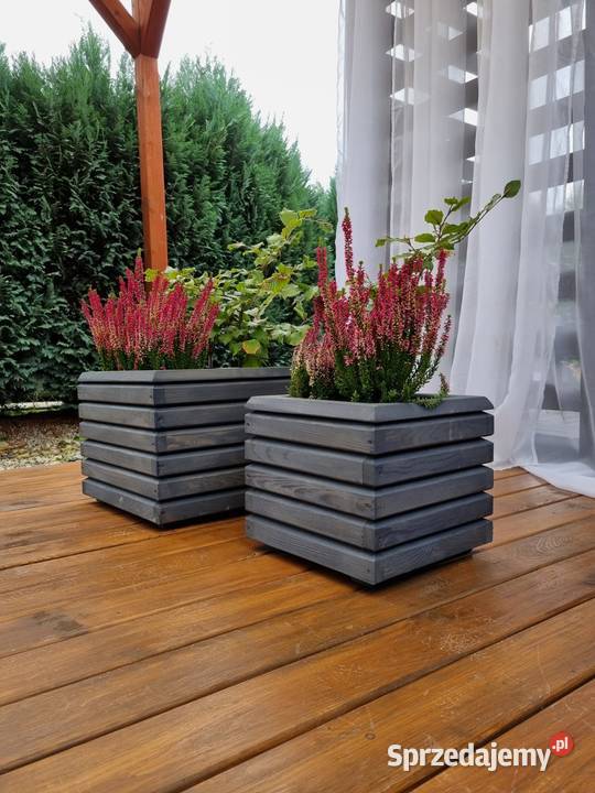 Zestaw 2 donic 3D donica drewniana ogrodowa sprzedam