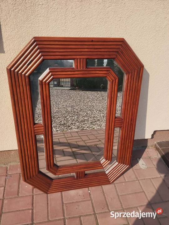 Vintage Drewniane lustro z lat 7080 Grodzisk Mazowiecki sprzedam