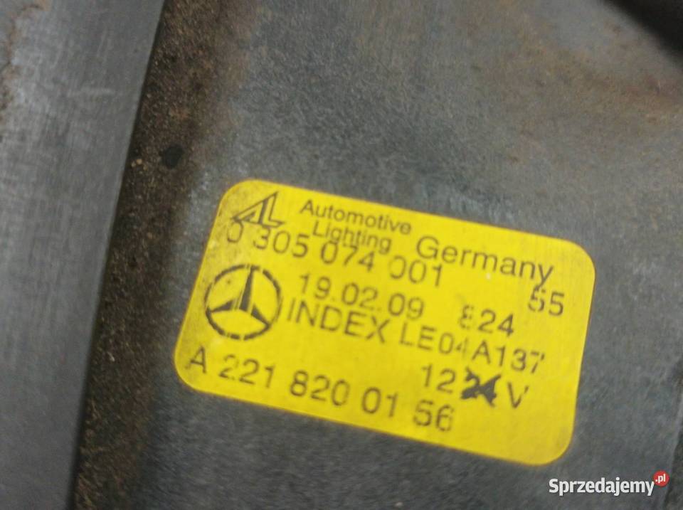 HALOGEN LEWY PRZÓD A2218200156 MercedesBenz sprzedam