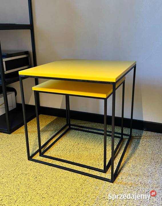 stolik kawowy x2 zestaw żółtoczarnych stolików śląskie Chorzów