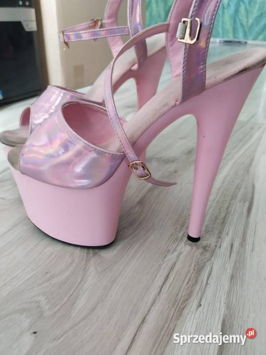 Różowe platformy szpilki holograficzne heelsy 39 Wrocław