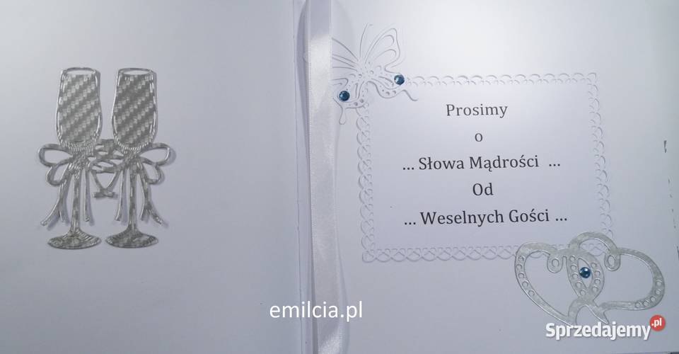 Księga Gości Album kolor Biel Zieleń z dodatkiem Zielona Góra