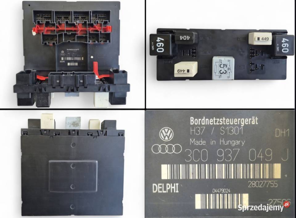 MODUŁ BORDNETZ VW AUDI 3C0937049H 3C0937049J świętokrzyskie Działoszyce sprzedam