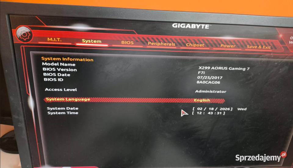 i97900X Aorus Gigabyte X299 Gaming 7 LGA 2066 Włocławek