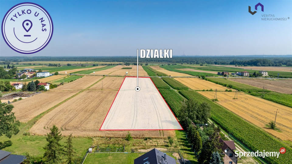 sprzedaży gruntu Paniówki 1636m2