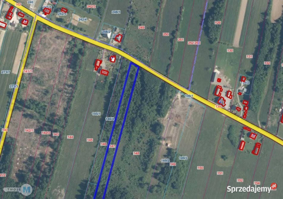 sprzedaży gruntu Raków 9100m2 szambo