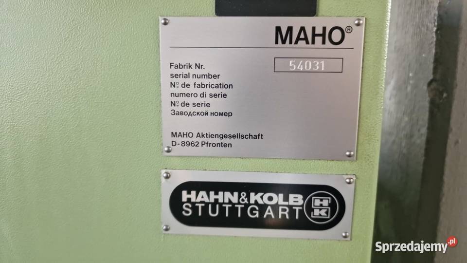 Uniwersalna frezarka MAHO MH 500 W mazowieckie
