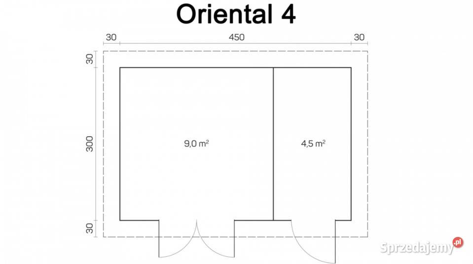 Drewniany domek ogrodowy Oriental 4 Mrągowo