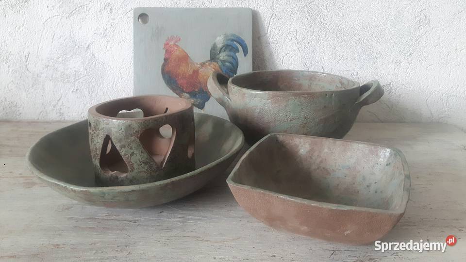 Zestaw naczyń ceramicznych ręcznie wykonanych Otwock