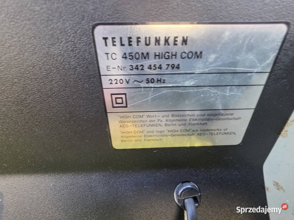 deck telefunken tc450m sprzedam