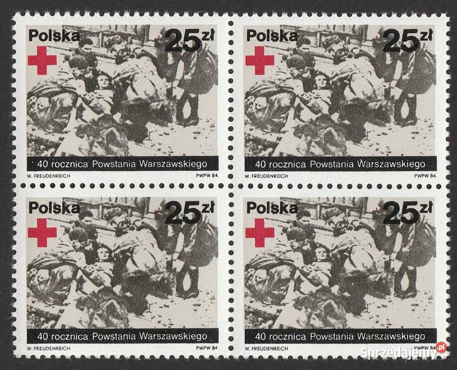 POLSKA 1984 POWSTANIE WARSZAWSKIE CZWÓRKA CZYSTE Łódź sprzedam