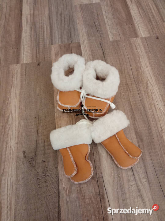 Buciki I Rękawiczki Komplet Skóra Owcza Szaflary sprzedam