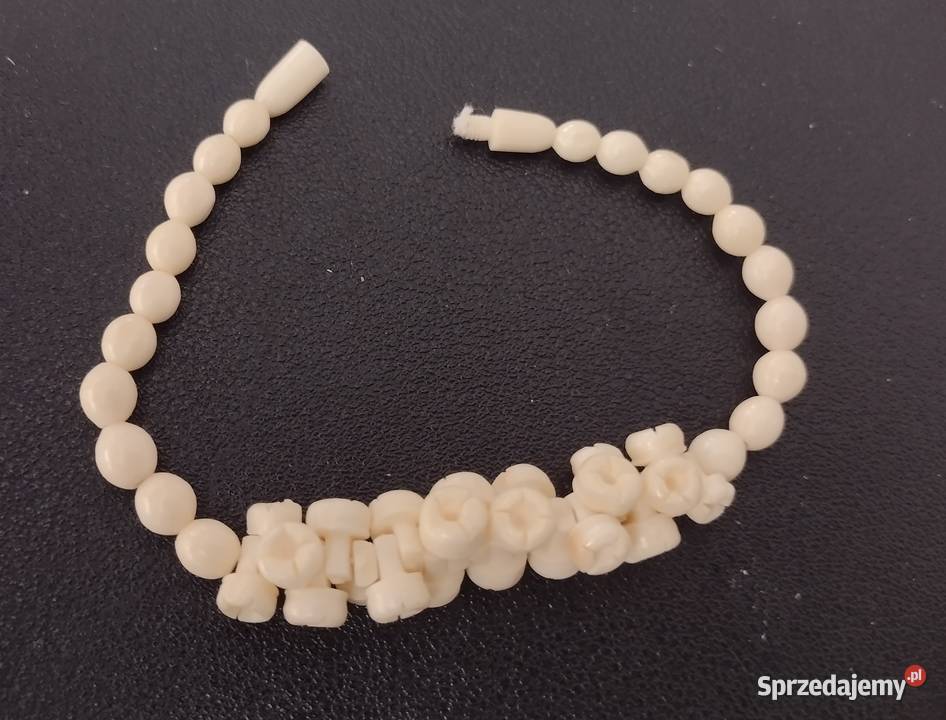 naszyjnik bransoletka z kości vintage śląskie Dąbrowa Górnicza