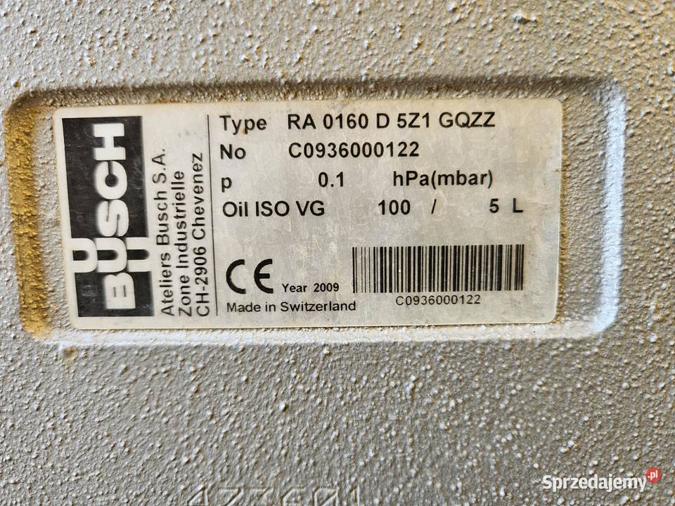 Pompa próżniowa Busch RA 0160 D 18