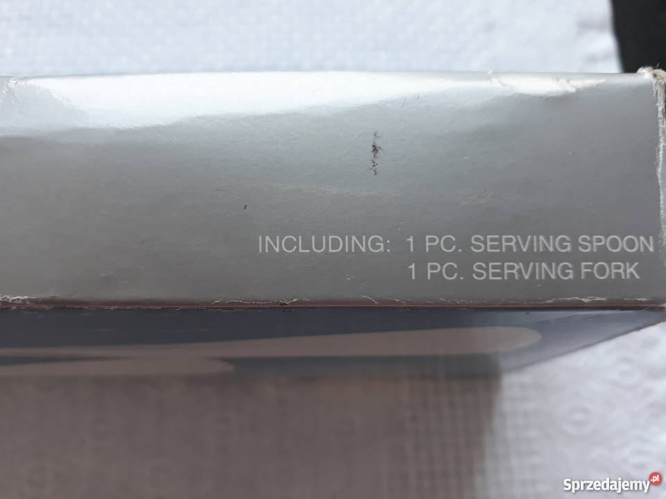 srebrzony komplet sztućców do sałatki sztućce