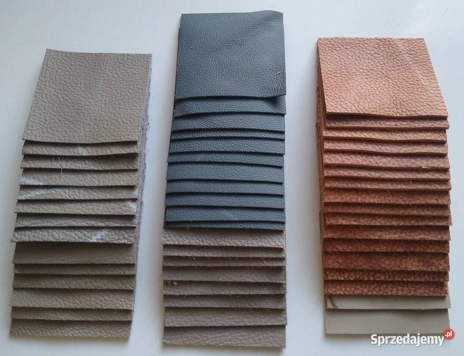 Skóra Kwadrat 6 x 6 50 sztuk Licowa Włoska Brąz Gdańsk