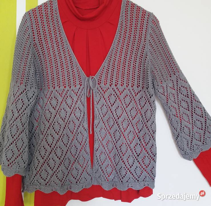 L4446 Krótki kardigan narzutka Rozmiar 44(XXL)