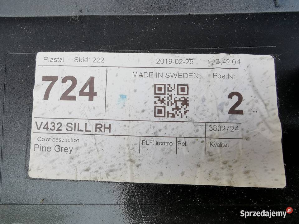 Listwa progowa Volvo v60 s60 3 III 724 18 Sieraków