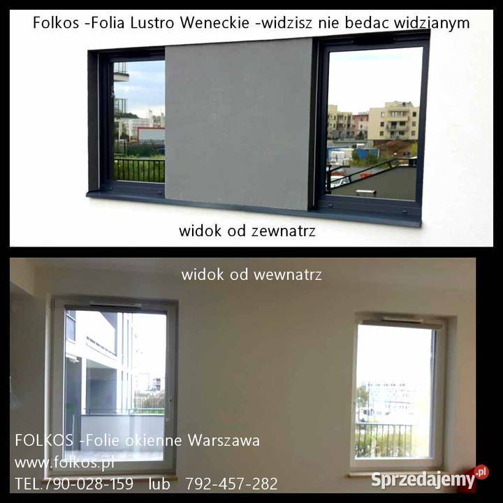Oklejanie szyb Warszawa Folkos folie do biura