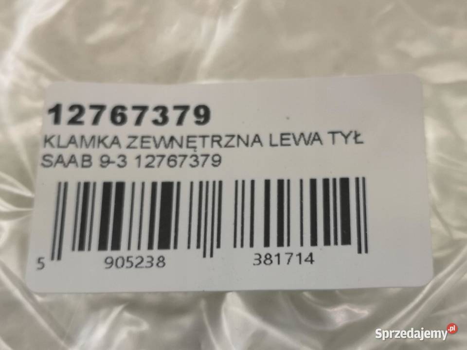 KLAMKA ZEW LEWY TYŁ SAAB 93 II 20032011 NOWA sprzedam
