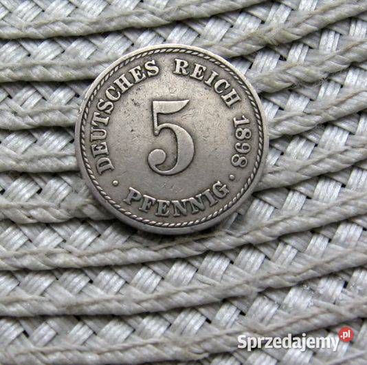 Niemcy 5 Pfenigów 1898r A Kalisz