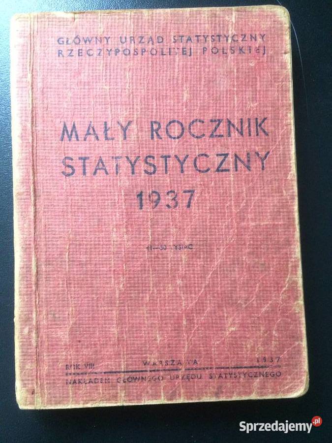 2745 Mały Rocznik Statystyczny 1937 zachodniopomorskie