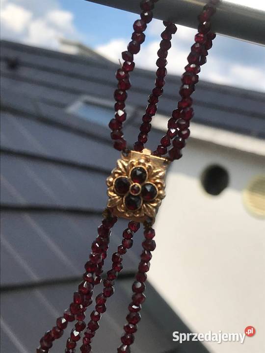 Kolia Choker Naszyjnik wypełniony granatami dolnośląskie Wrocław sprzedam