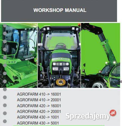 Deutz Fahr AGROFARM 410 420 430 instrukcja Kultura i Rozrywka Kielce