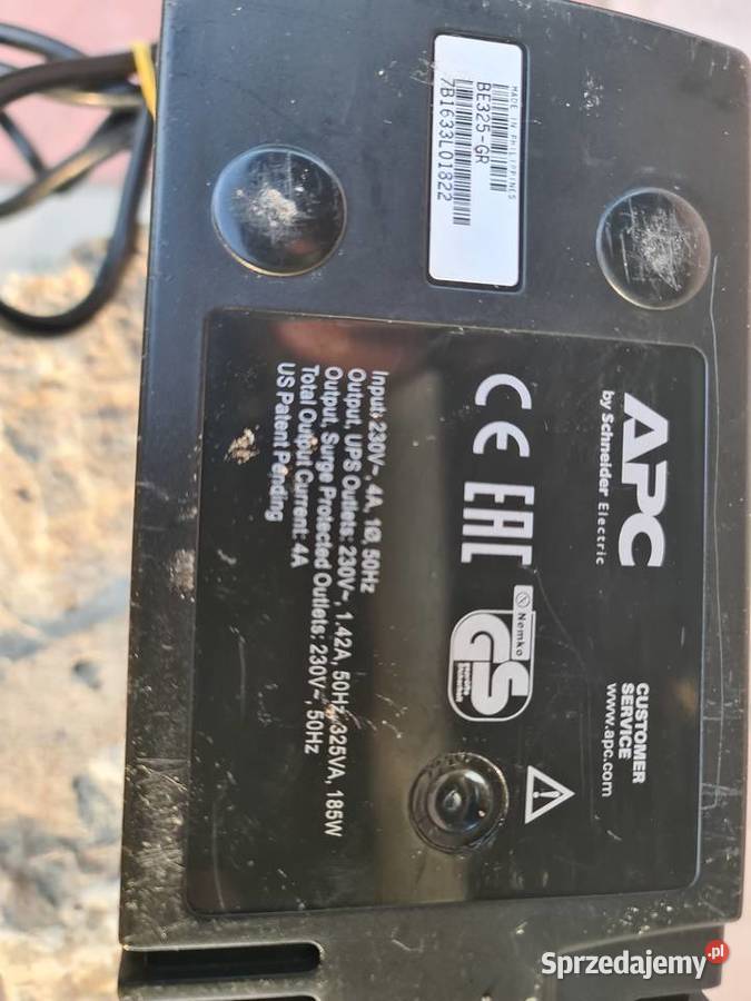 Zasilacz awaryjny UPS APC BE325 mazowieckie Lipsko