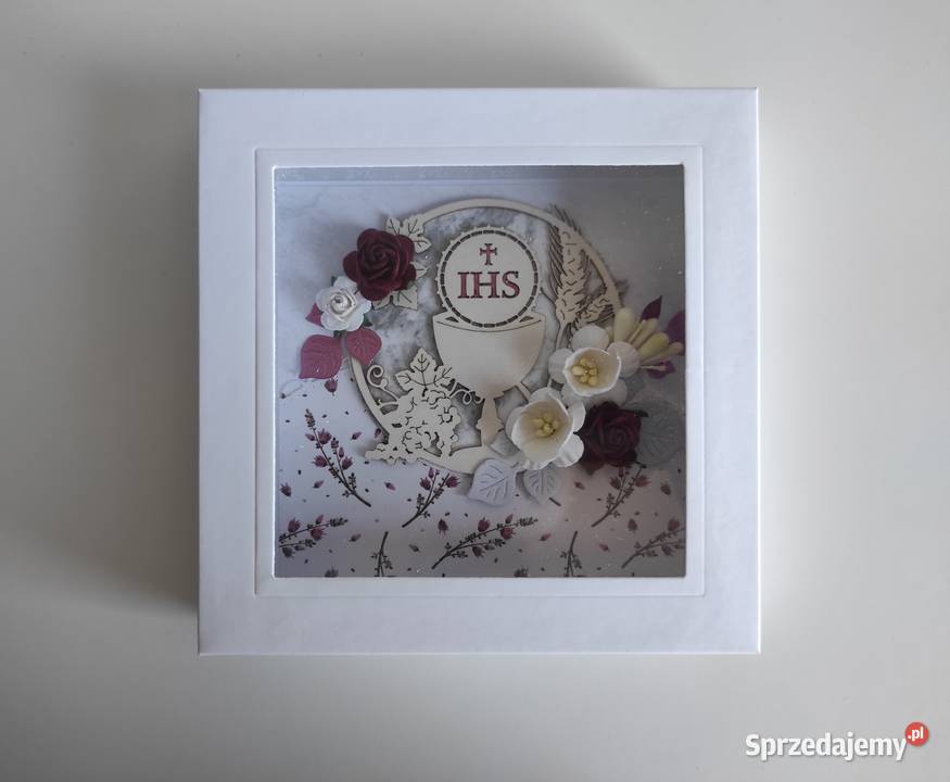 Kartka ręcznie robiona Komunia Święta z Łódź