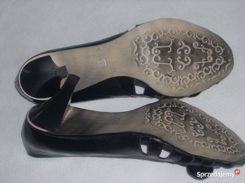 NOWE Buty Skórzane SKÓRA Ażurowe 39 vintage Czółenka małopolskie Nowy Sącz