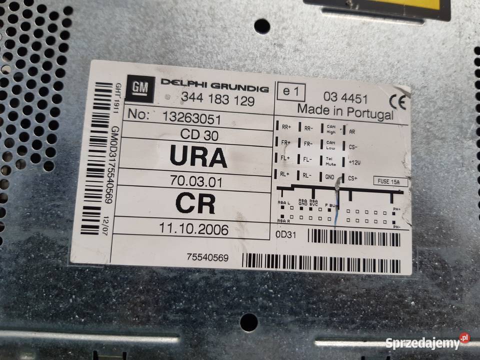 Astra III H Radio adioodtwarzacz CD Fabryczny